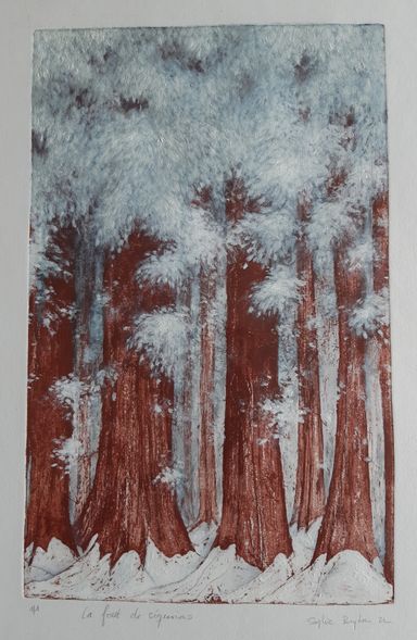  eau forte, aquatinte, acrylique,encre